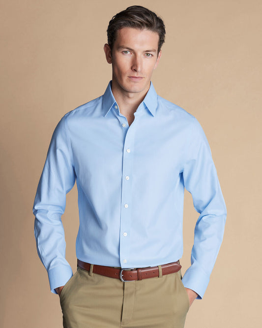 Double Cuff Classic Fit Shirt Sky Blue