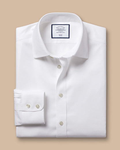 Slim Fit Non-Iron Twill Shirt White