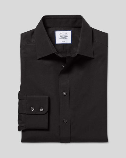 Classic Fit Black Non-Iron Poplin Shirt