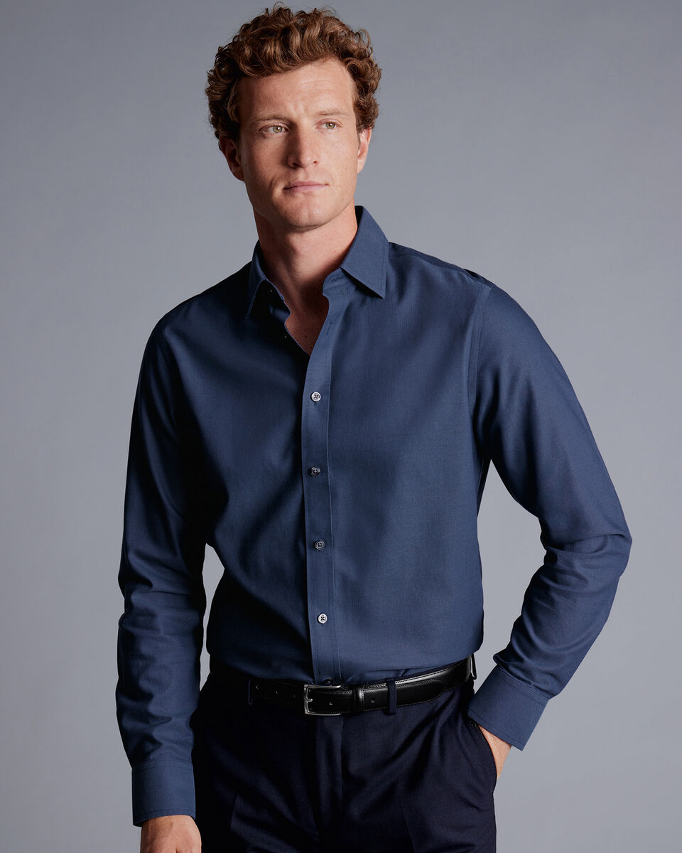 ClassicFit Cutaway Collar Non-Iron Royal Oxford Shirt - French Blue