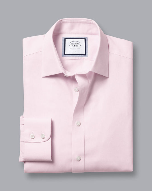 Slim Fit Non-Iron Royal Oxford Shirt - Light Pink