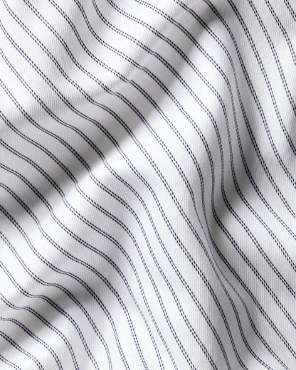 Slim Fit Cutaway Non-Iron Stripe Shirt - Mid Blue