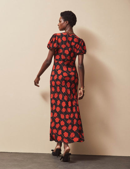 Floral Midi Waisted Dress