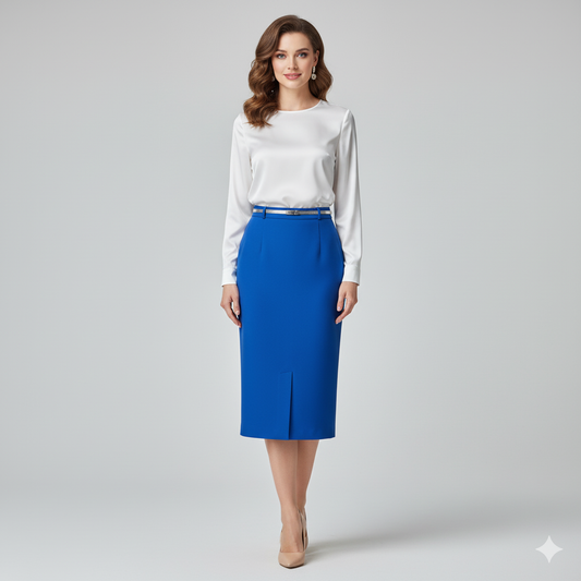 Blue Midi Skirt