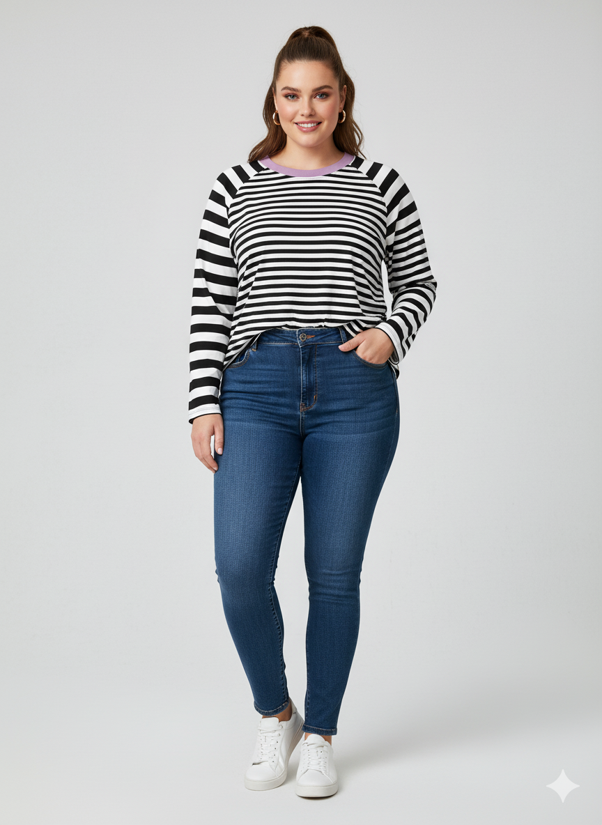 Mono Stripe Top