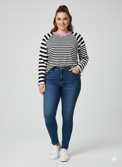 Mono Stripe Top