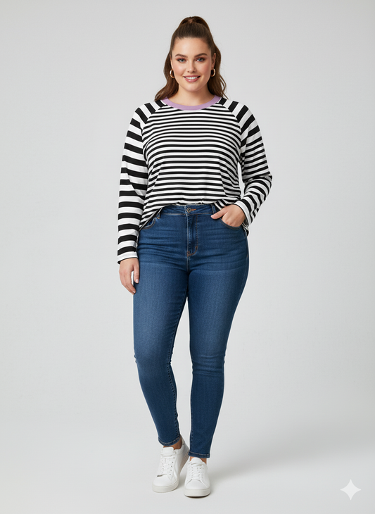 Mono Stripe Top