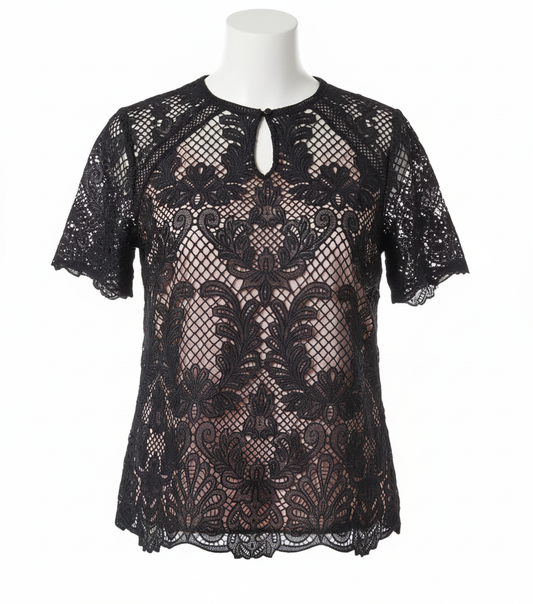 Christine Black Lace Blouse