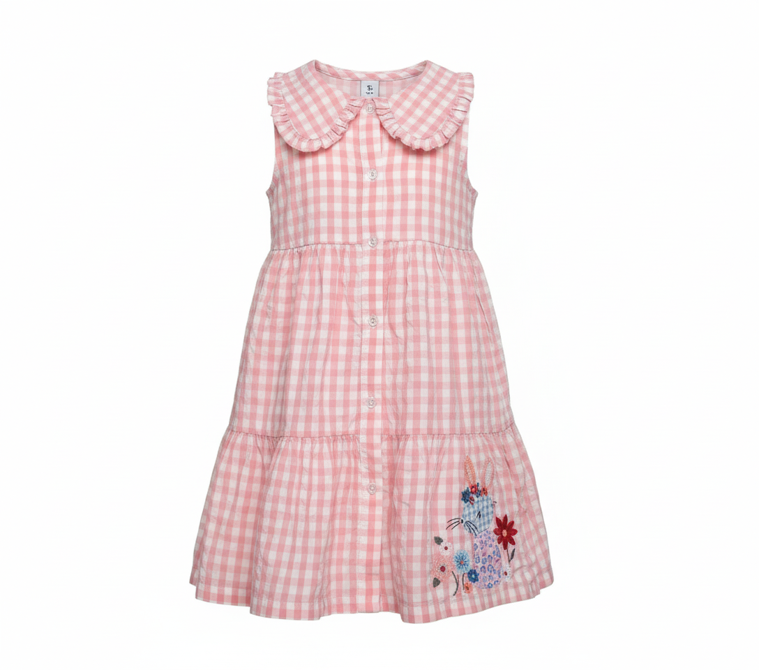 Pink Seersucker Dress