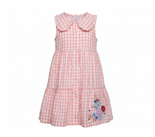 Pink Seersucker Dress