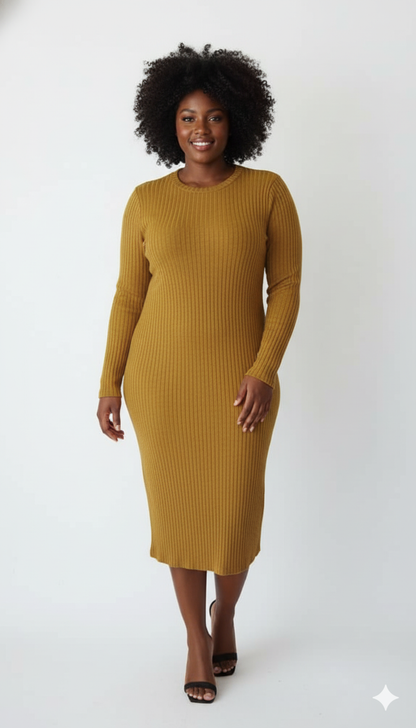 Ribbed Knit Crew Neck