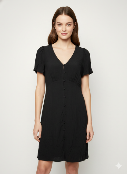 Black Tie Back Dress