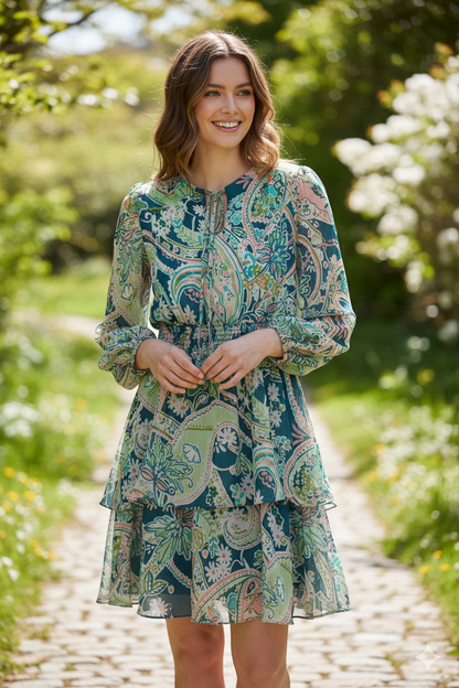Green Floral Dress