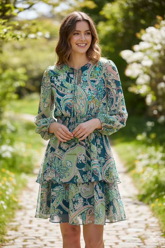 Green Floral Dress