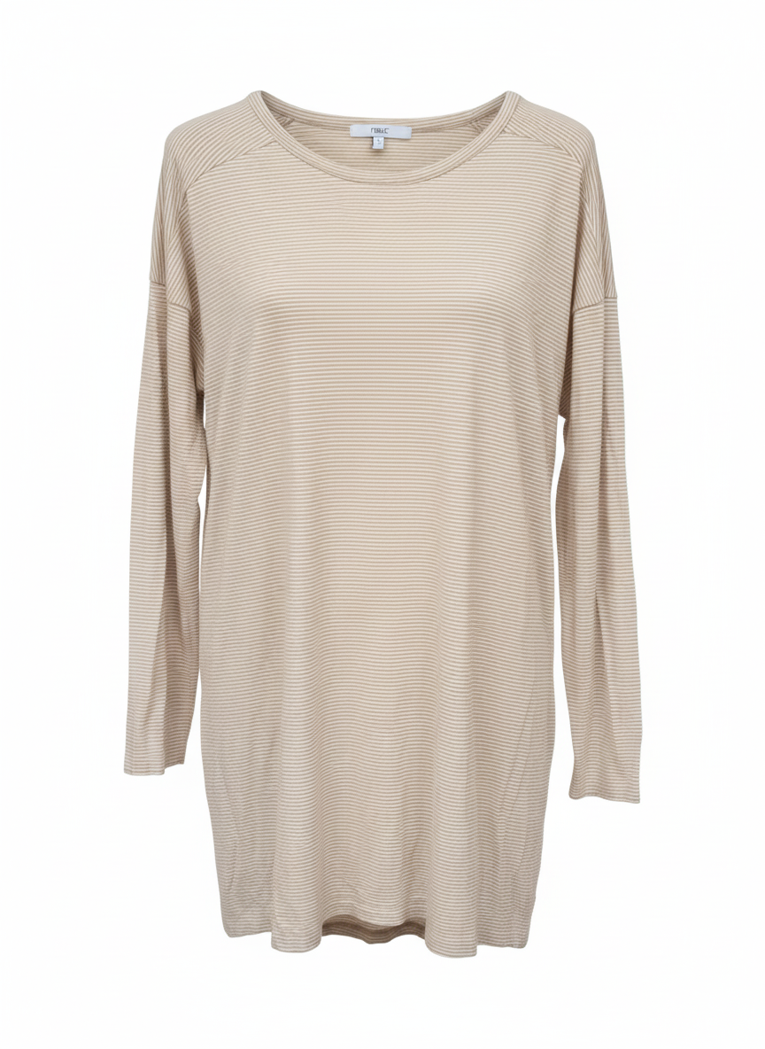 Biege Stripe Longsleeve Top