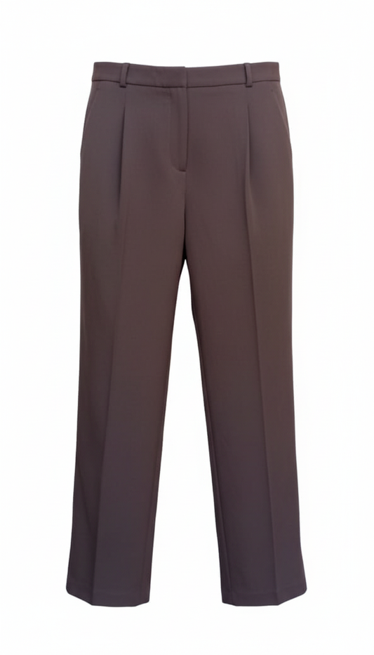 Chocolate Button Detail Wide Leg Trouser