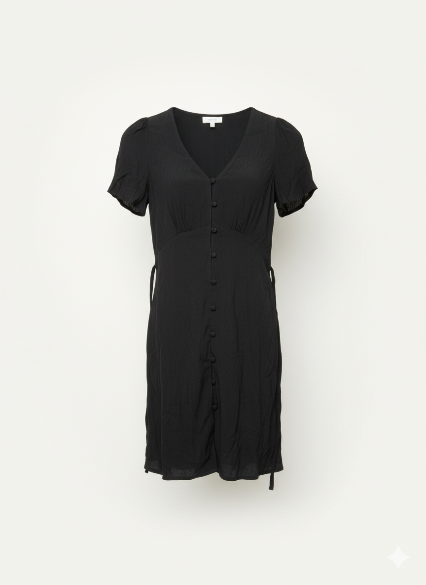 Black Tie Back Dress