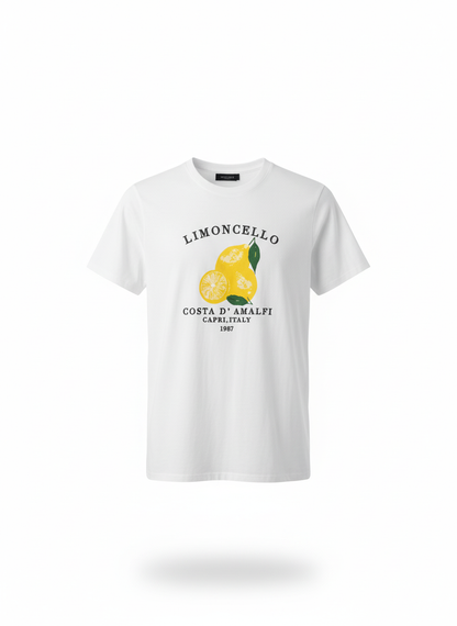 White Limone Print Relaxed T-Shirt