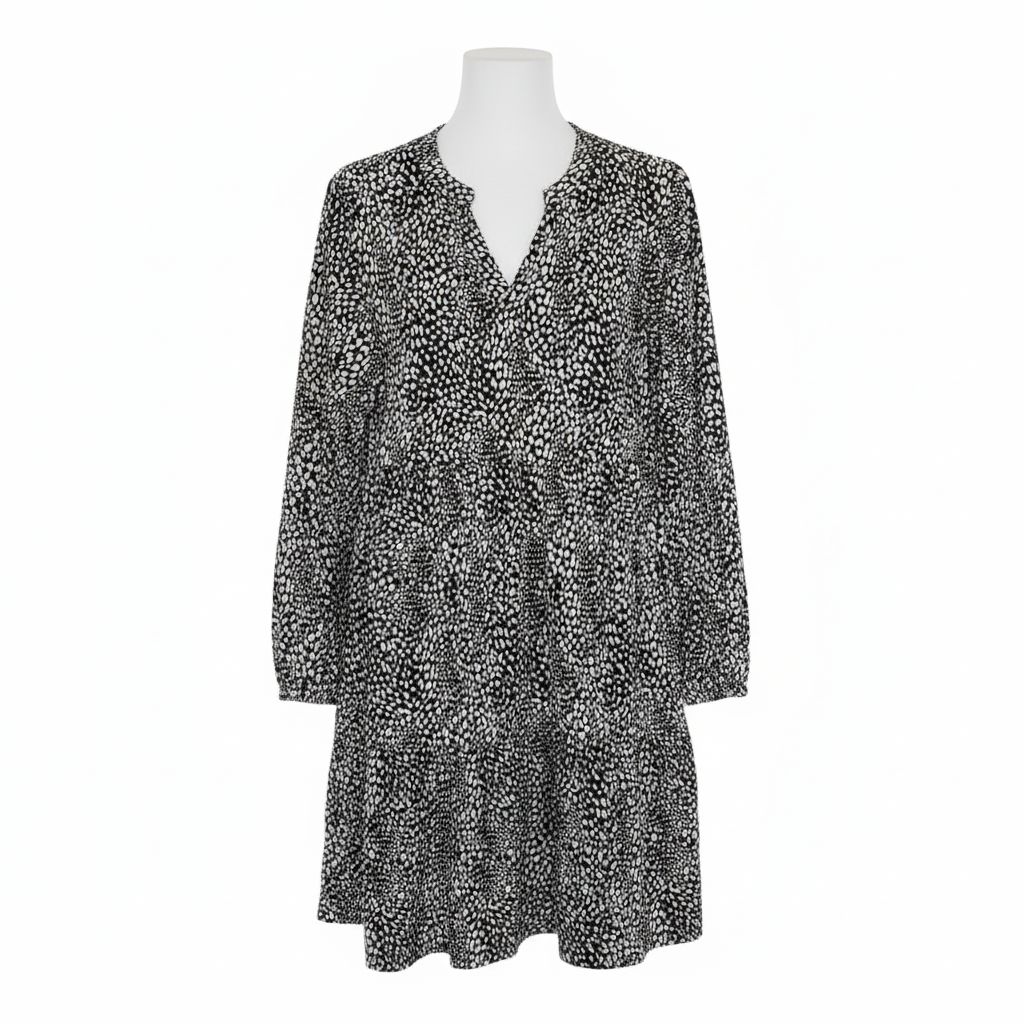 Mono Tiered Shift Dress