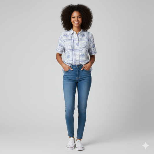 Seashells Print Shirt