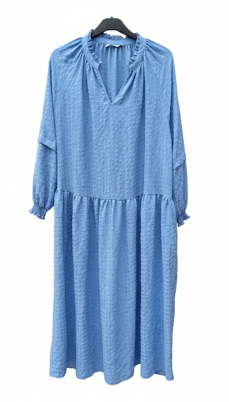 Blue Seersucker Dress