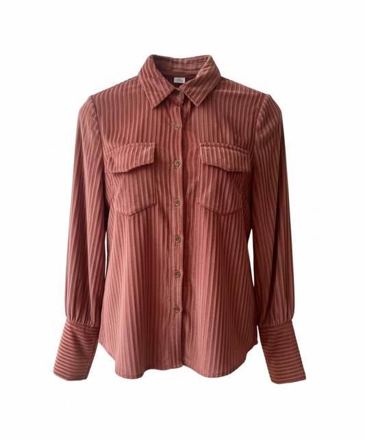 Velvet Plisse Shirt