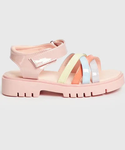 TU Pink Chunky Sole Sandals