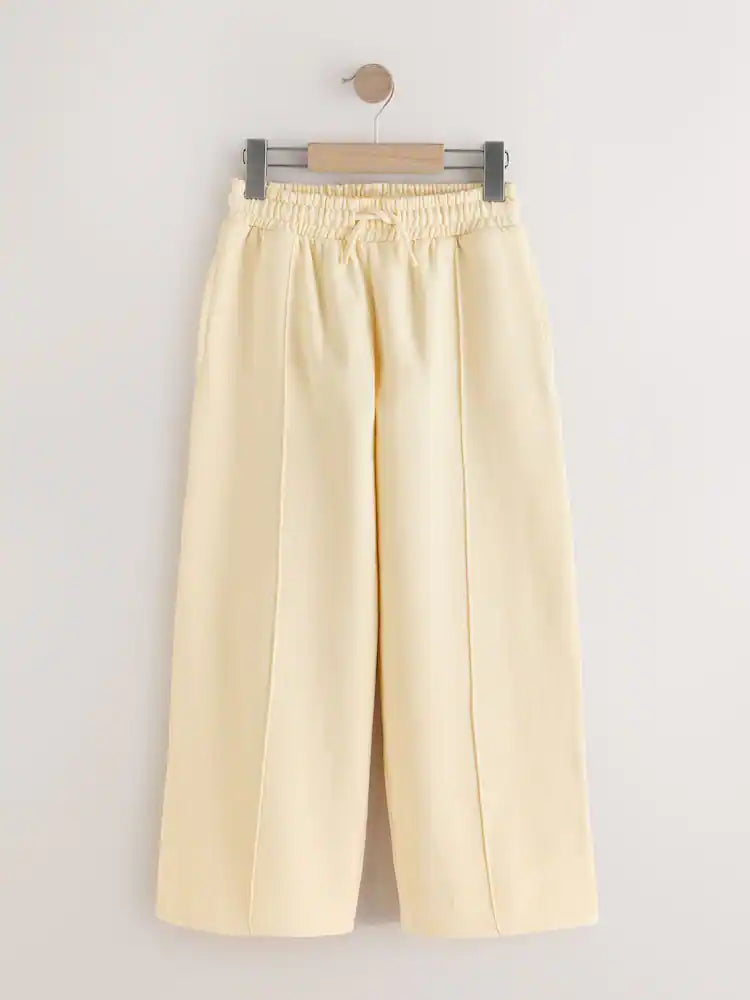 Butter Yellow Wide Leg Joggers