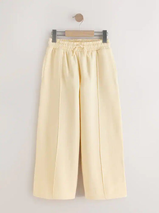 Butter Yellow Wide Leg Joggers