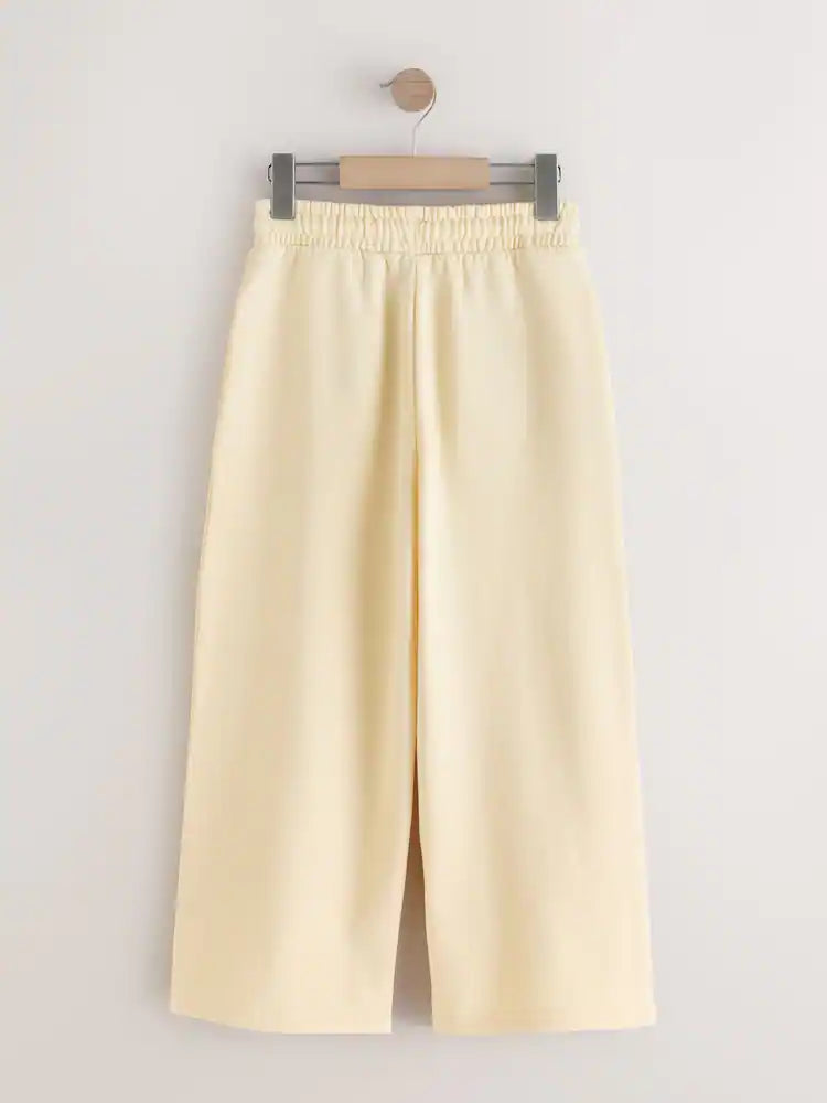 Butter Yellow Wide Leg Joggers