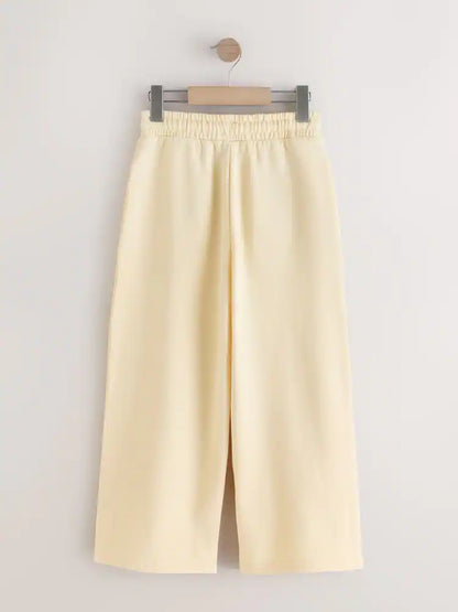 Butter Yellow Wide Leg Joggers