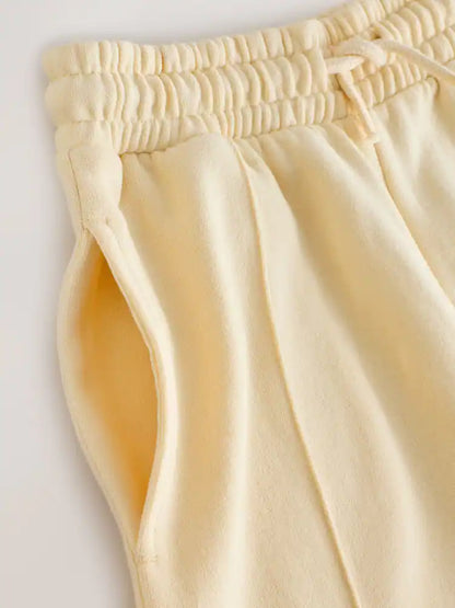 Butter Yellow Wide Leg Joggers