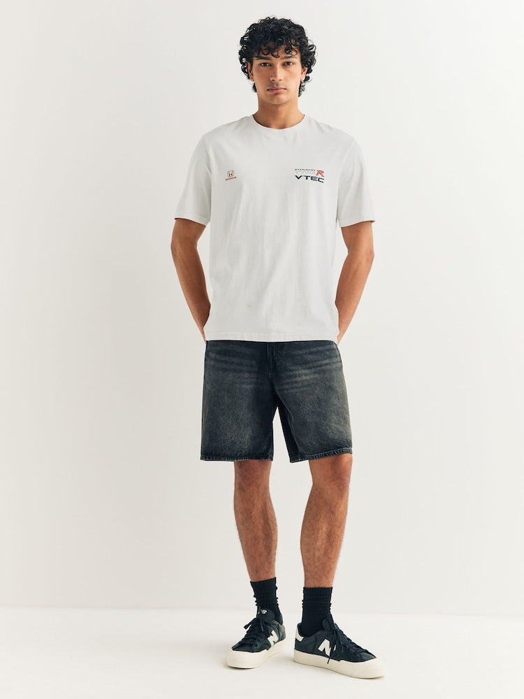 White Honda Integra Type R Hot Hatch Car Graphic T-Shirt
