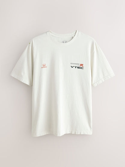 White Honda Integra Type R Hot Hatch Car Graphic T-Shirt