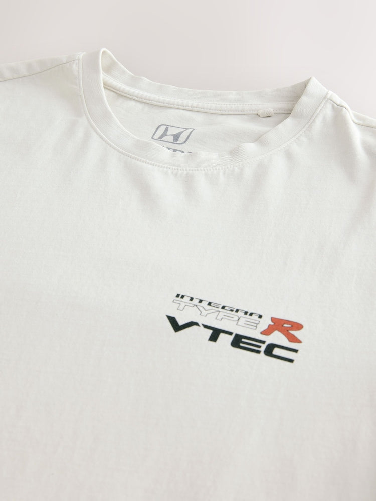 White Honda Integra Type R Hot Hatch Car Graphic T-Shirt
