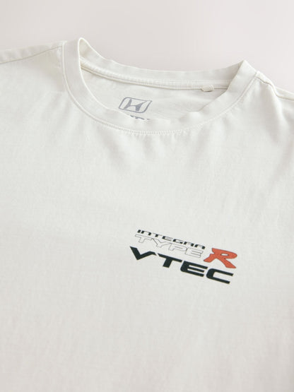 White Honda Integra Type R Hot Hatch Car Graphic T-Shirt