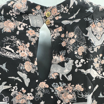 Animal Print Chiffon Blouse