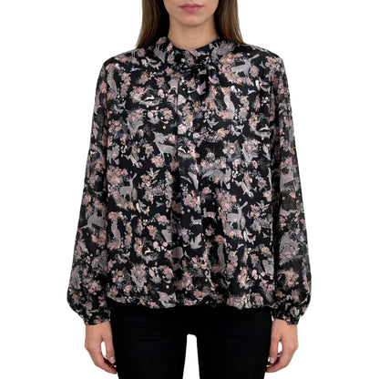 Animal Print Chiffon Blouse