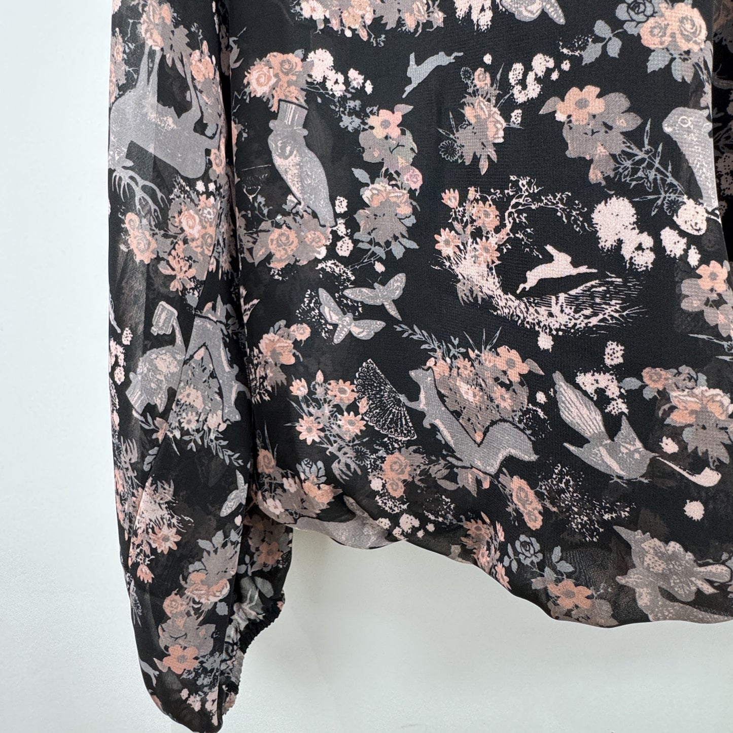 Animal Print Chiffon Blouse