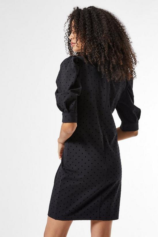 Black Spot Ponte Mini Shift Dress