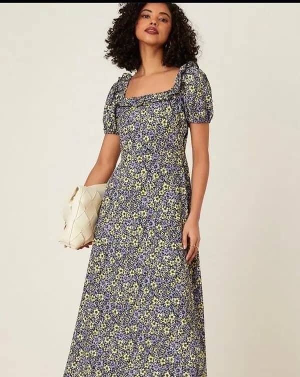 Milk Maid Floral Dress