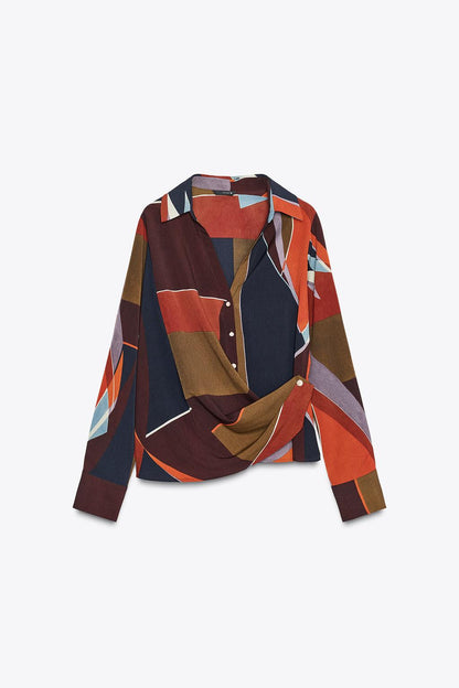 Print Wrap Top
