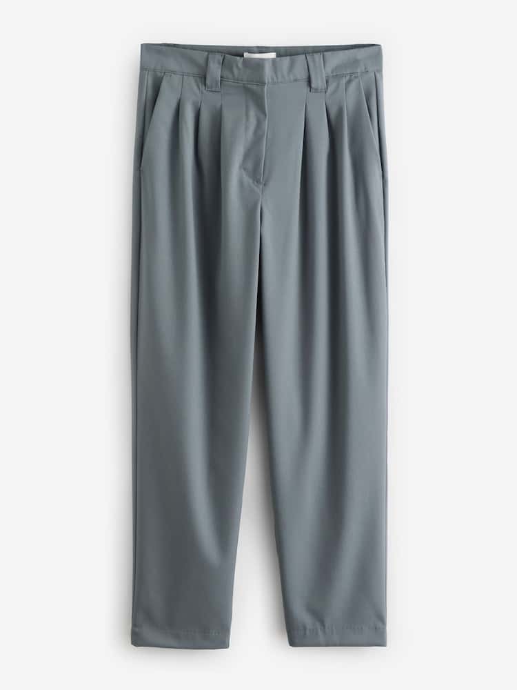 Olive Green Premium Wool Rich Tapered Trousers