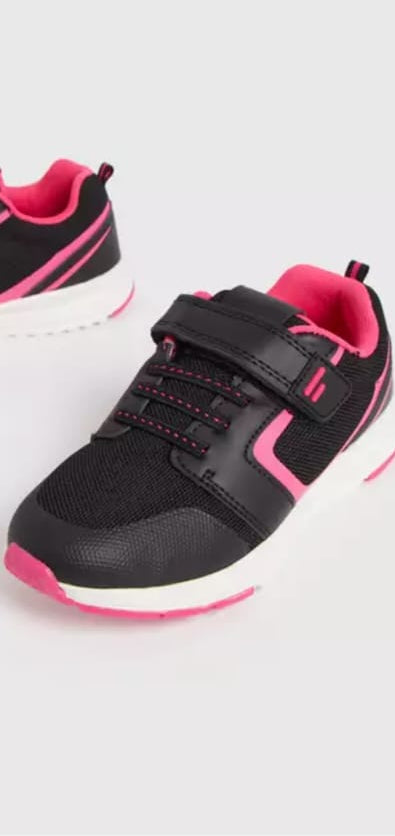 TU Black & Pink Girls Trainers