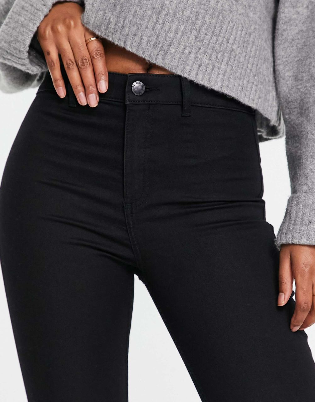 Steffi High Waist Skinny Jeans In Black