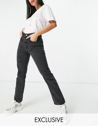 Rigid Mom Jeans Black Wash