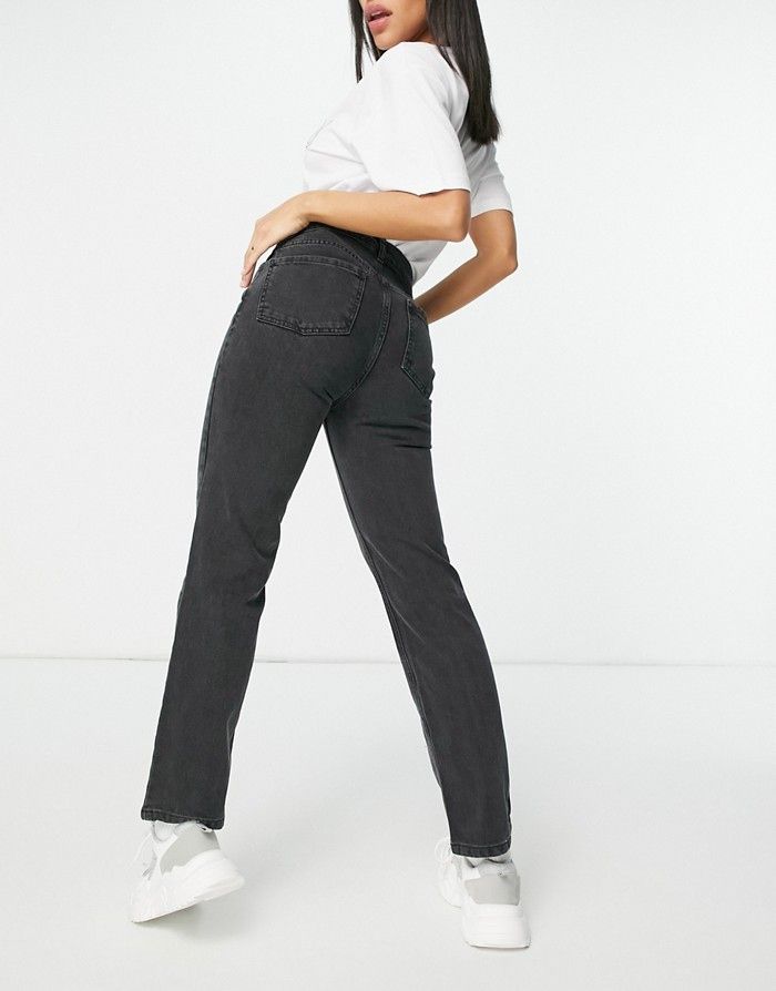 Rigid Mom Jeans Black Wash