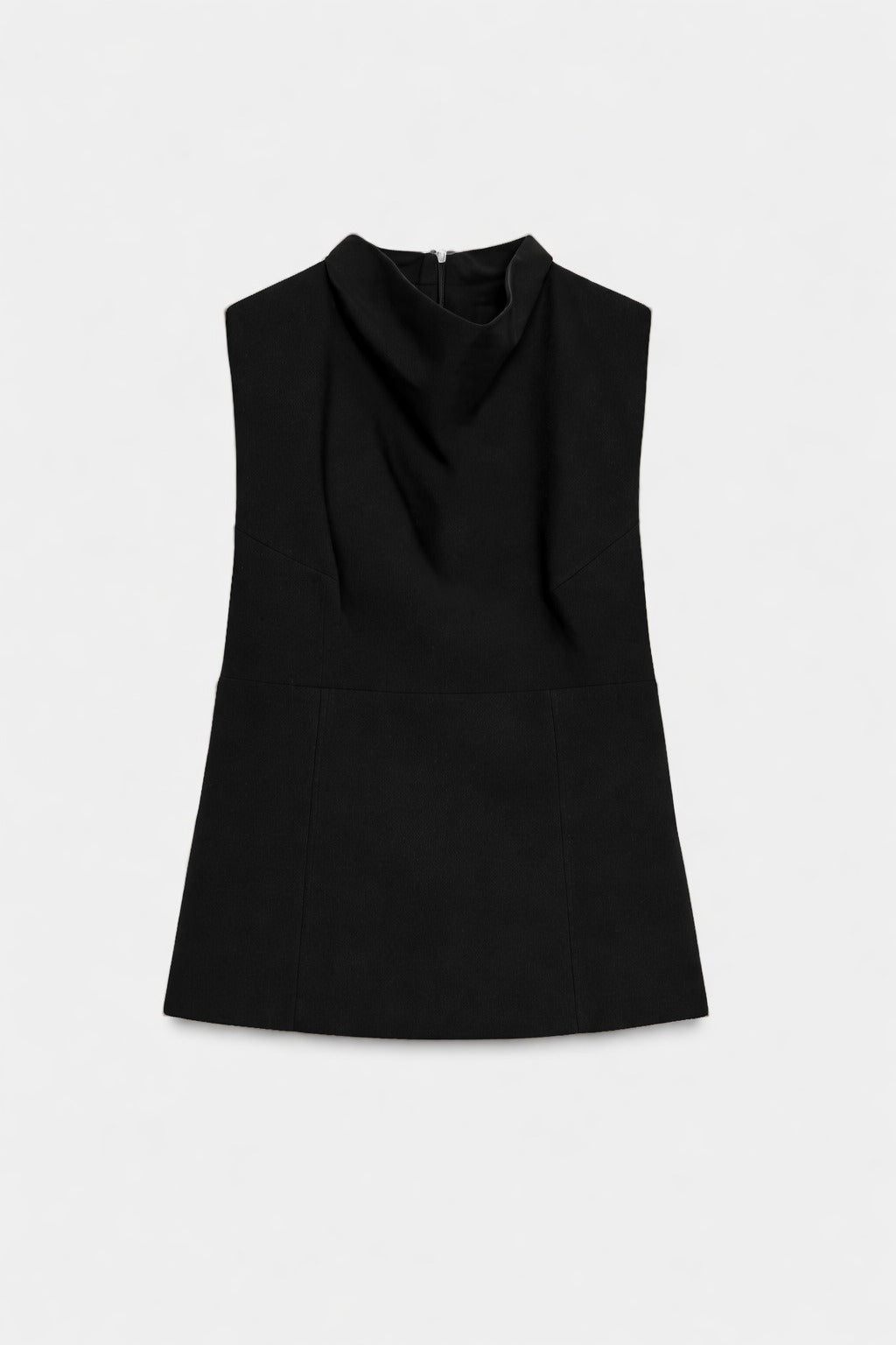 Zara Draped Neck Top Black