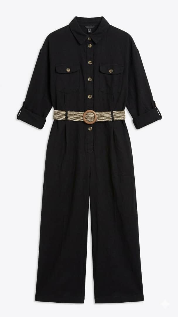 New Look Black Utilty Jumpsuit
