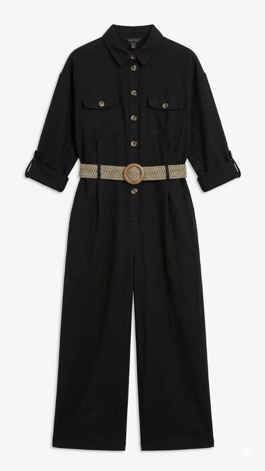 New Look Black Utilty Jumpsuit